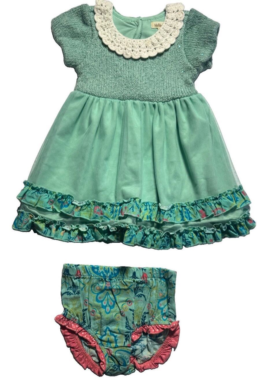 Matilda Jane Nan Dress Bloomers Set Friends Forever 18-24M Fall 2015 EUC